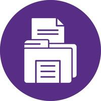 Open File Glyph Multi Circle Icon vector