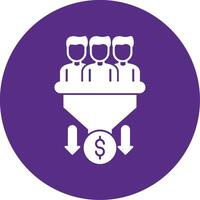 Sales PipeGlyph Multi Circle Glyph Multi Circle Icon vector