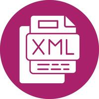 XML File Glyph Multi Circle Icon vector