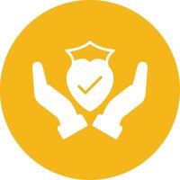 Trust Glyph Multi Circle Icon vector