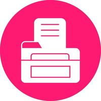 Open File Glyph Multi Circle Icon vector