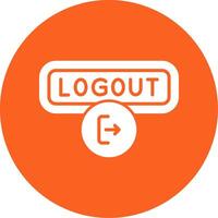 Logout Glyph Multi Circle Icon vector