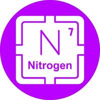 Nitrogen Glyph Multi Circle Icon vector