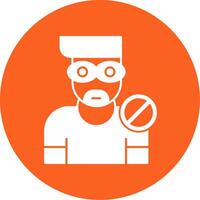 No Thief Glyph Multi Circle Icon vector