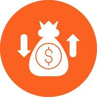 Sales Enablement Glyph Multi Circle Icon vector