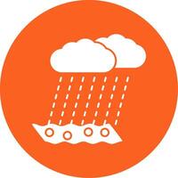 Raining Glyph Multi Circle Icon vector