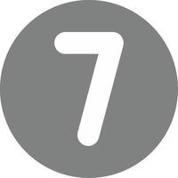 Seven Glyph Multi Circle Icon vector