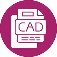 CAD File Glyph Multi Circle Icon vector