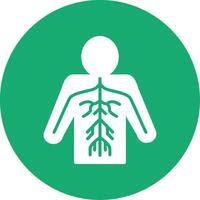 Nerves Glyph Multi Circle Icon vector