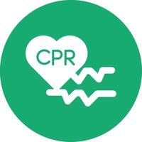 Cpr Glyph Multi Circle Icon vector