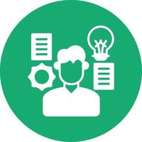 Skills Glyph Multi Circle Icon vector