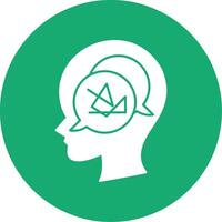 Confusion Glyph Multi Circle Icon vector