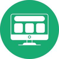 Web Template Glyph Multi Circle Icon vector