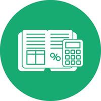 Profit Division Glyph Multi Circle Icon vector