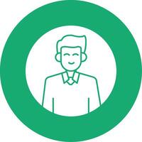 User Profile Picture Glyph Multi Circle Icon vector