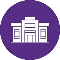 Institute building Glyph Multi Circle Icon vector