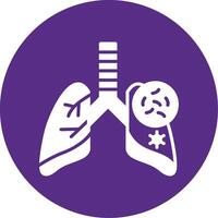 Lungs Germs Glyph Multi Circle Icon vector