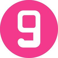 Nine Glyph Multi Circle Icon vector
