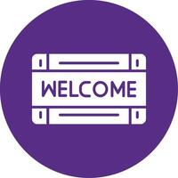 Welcome Glyph Multi Circle Icon vector