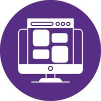 Website Template Glyph Multi Circle Icon vector