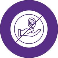 No Thief Glyph Multi Circle Icon vector