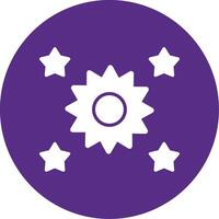 Star Glyph Multi Circle Icon vector