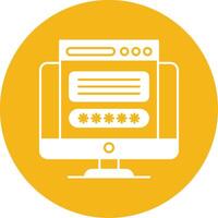 Password Glyph Multi Circle Icon vector