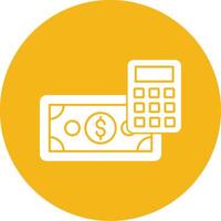 Money Calculation Glyph Multi Circle Icon vector