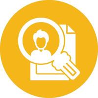 Search Employee Glyph Multi Circle Icon vector