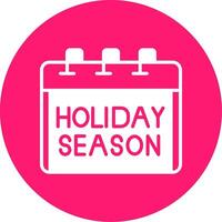Holiday Season Glyph Multi Circle Icon vector