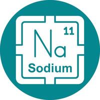Sodium Glyph Multi Circle Icon vector
