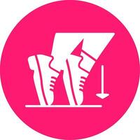 Toe Stand Glyph Multi Circle Icon vector