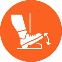 Toe Drop Glyph Multi Circle Icon vector