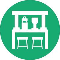 Bar Glyph Multi Circle Icon vector