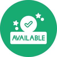 Available Glyph Multi Circle Icon vector