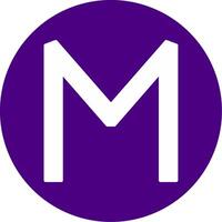 Capital M Icon vector