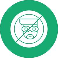 Anti Theft Glyph Multi Circle Icon vector