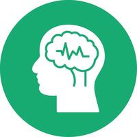 Epilepsy Glyph Multi Circle Icon vector
