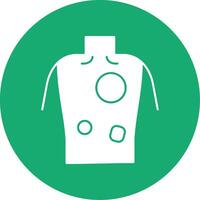 Eczema Glyph Multi Circle Icon vector
