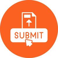 Submit Glyph Multi Circle Icon vector