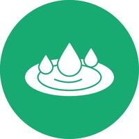 Water Splash Glyph Multi Circle Icon vector