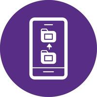Files Exchange Glyph Multi Circle Icon vector