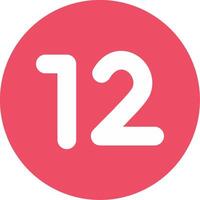 Thirteen Glyph Multi Circle Icon vector