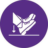 Heel Dig Glyph Multi Circle Icon vector