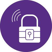 Padlock Glyph Multi Circle Icon vector