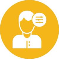 Self Control Glyph Multi Circle Icon vector