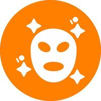 Face Mask Glyph Multi Circle Icon vector