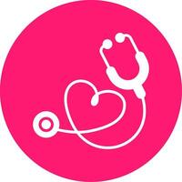Stethoscope Glyph Multi Circle Icon vector