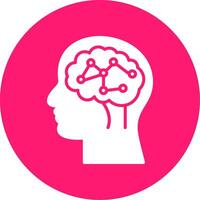Neural Circuit Glyph Multi Circle Icon vector