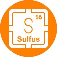 Sulfur Glyph Multi Circle Icon vector